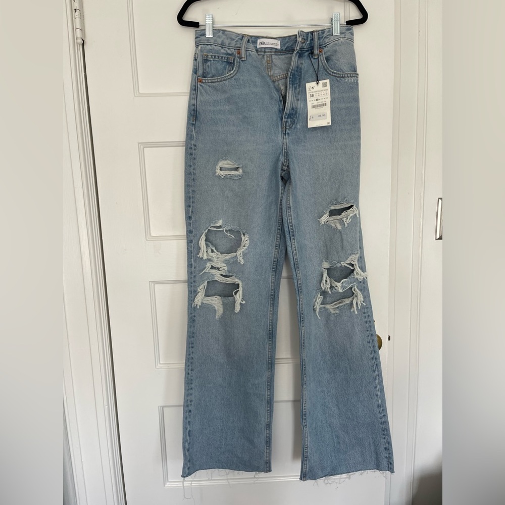 Zara NWT high rise full length jeans - Picture 1 of 5
